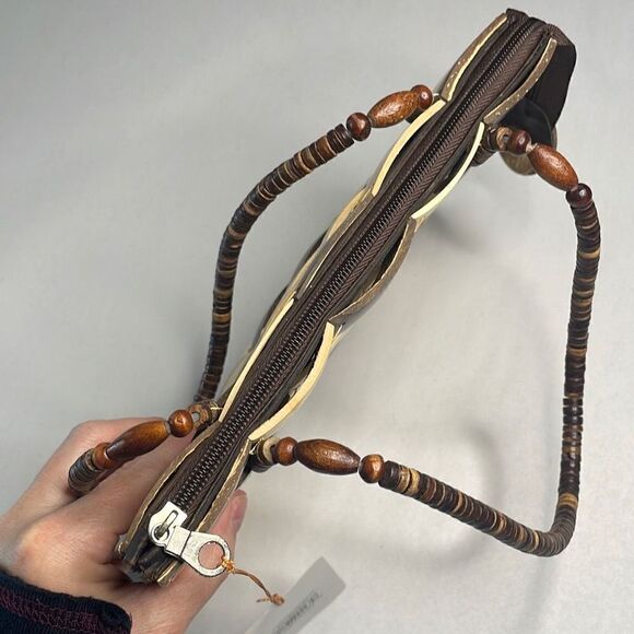 Beachcombers Patchwork Coconut Shell Rectangular Patch Purse Tote - Picture 9 of 9